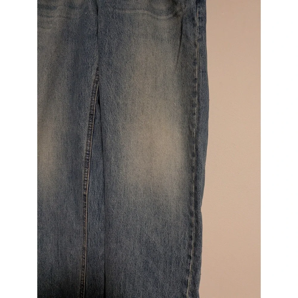 INTHERAW Wide Leg Jeans Light Wash Blue Cotton Denim Size‎ 3 Made in Korea